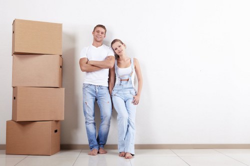 Furniture removals team preparing household items for a move in Streatham
