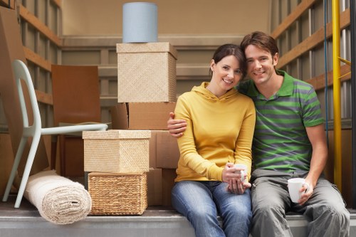 Careful loading of sofas and tables for a Streatham furniture removal job