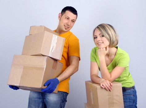 Wardrobe boxes and protective packing materials for a local move