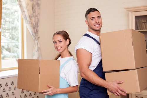 Van and moving equipment arranged for a safe delivery