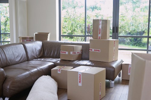 Streatham moving service loading boxes for transport