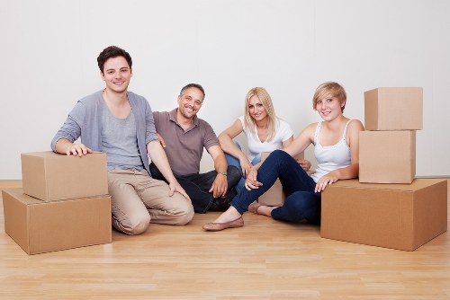 Careful loading of household furniture during a local move in Streatham