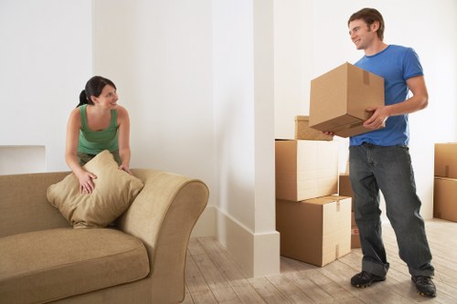 Loading furniture into a removal truck for a Streatham relocation